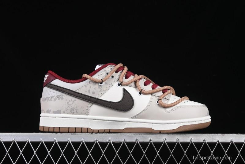 Nike Dunk Low Retro Vintage Distressed Graffiti Deconstructed Casual Sneakers - FB7160-161