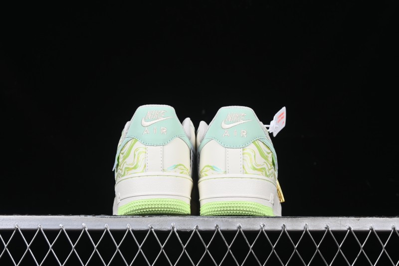 Nike Air Force 1 '07 Low "Green Snake" Year of the Snake Limited Edition Casual Sneakers with Bamboo and Serpent Design - FB1893-555