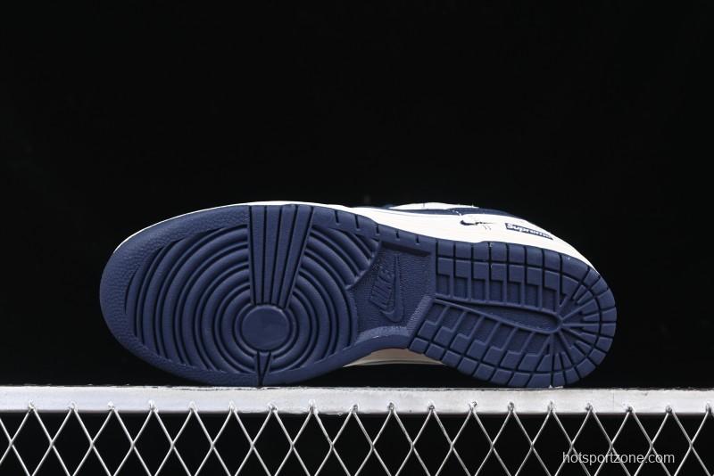 Nike SB Dunk Low Supreme Collaboration - Light Blue Double Swoosh Anniversary Custom Low-Top Casual Skate Shoes - XX3168-301