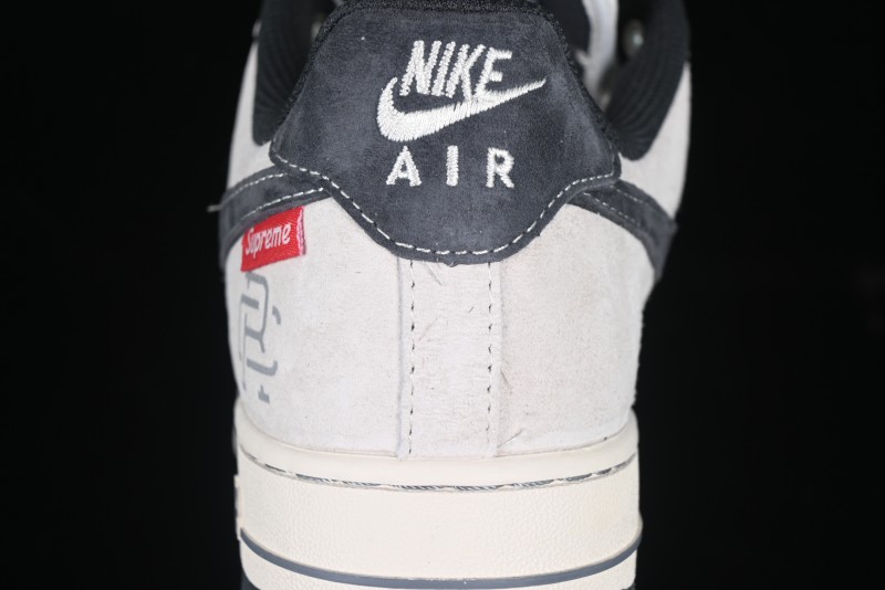 Nike Air Force 1 '07 Low Champion Collaboration Dual-Tone Grey Swoosh Triple Mini Swoosh Low-Top Casual Sneakers - SJ6698-022