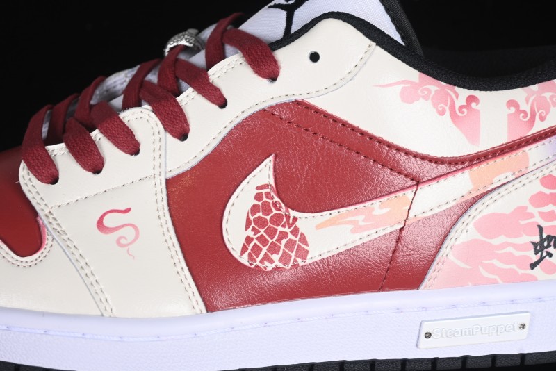 Nike Air Jordan 1 Low OG Retro Basketball Shoes Snake Year Limited Edition - 553558-132