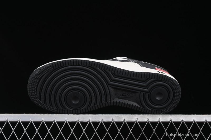 Nike Air Force 1 '07 Low Stone Island x Supreme Collaboration Beige Black Patchwork Low-Top Casual Sneakers - HH7518-042