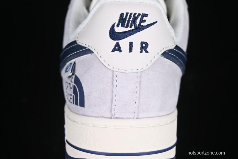 Nike Air Force 1 '07 Low The North Face Collaboration Blue Swoosh Logo Casual Sneakers - XZ6188-913