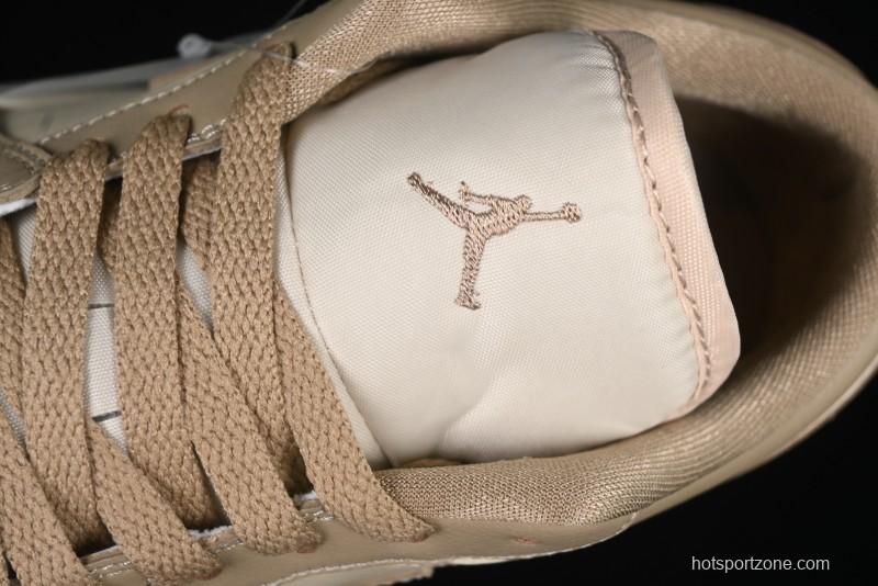 Nike Air Jordan 1 Low AJ1 Wheat Color Low-Top Casual Sneakers - DC0774-203