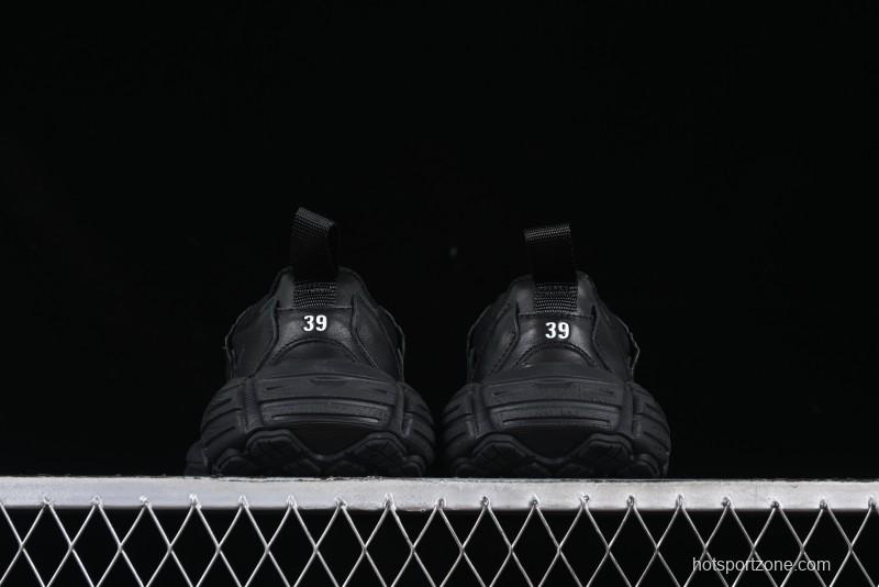 Balenciaga Monday Leather Round Toe Lace-Up Low-Top Casual Shoes - WDTSC1000