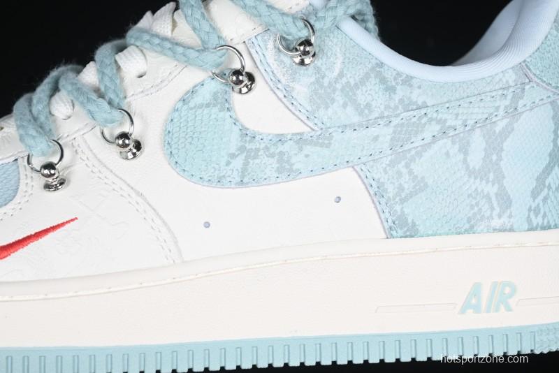 Nike Air Force 1 '07 Low Green Snake Lace-Up Casual Sneakers - KK1988-023