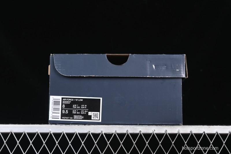Nike Air Force 1 '07 Low Casual Sneakers with Full-Length Air Cushion - HQ7027-100