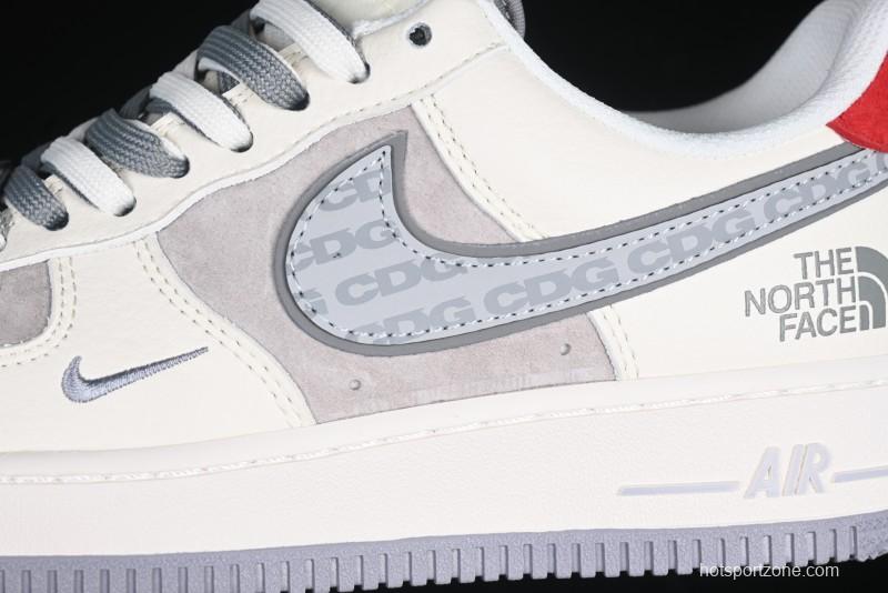 Nike Air Force 1 '07 Low The North Face x CDG Retro Casual Sneakers with Full-Length Air Cushion - DM6688-049