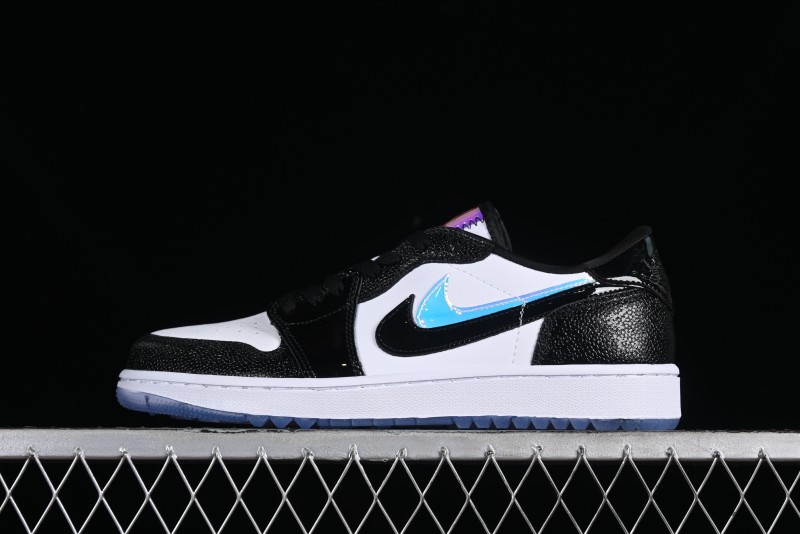 Nike Air Jordan 1 Low Golf AJ1 Retro Golf Shoes with Laser Patent Leather and Double Hook Design - FZ4159-100
