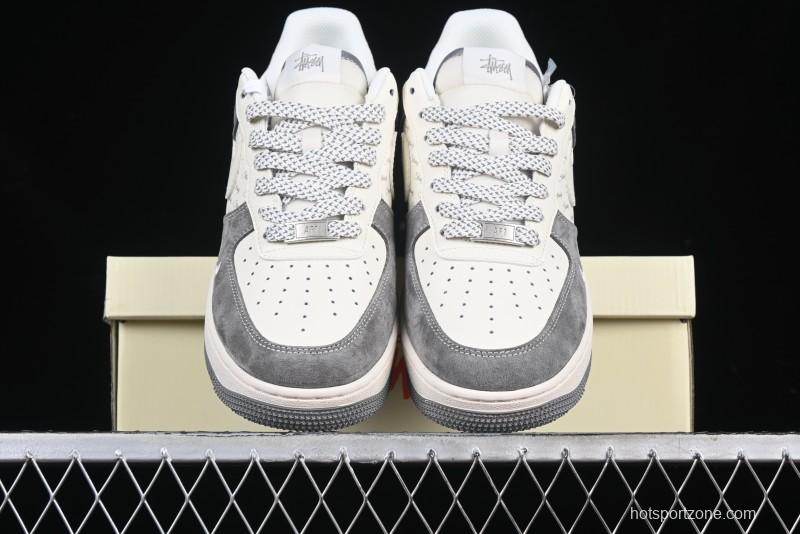 Nike Air Force 1 '07 Low Stussy Minimalist Grey Low-Top Casual Sneakers - XZ6188-672