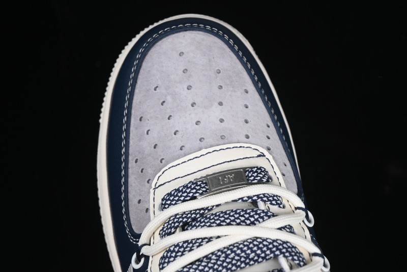 Nike Air Force 1 '07 Low Supreme Collaboration Beige Blue Low-Top Casual Sneakers - DM6688-018