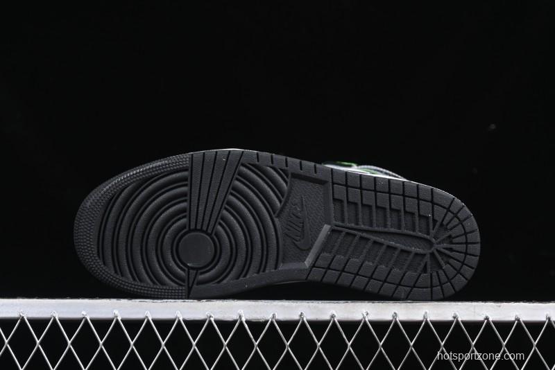 Nike Air Jordan 1 Mid Basketball Shoes in White Grey Brown Casa 93 Colorway - HQ3829-001