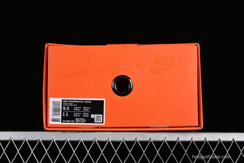 Nike Sacai VaporWaffle 3.0 Deconstructed Running Shoes with Layered Sole - CV1363-102