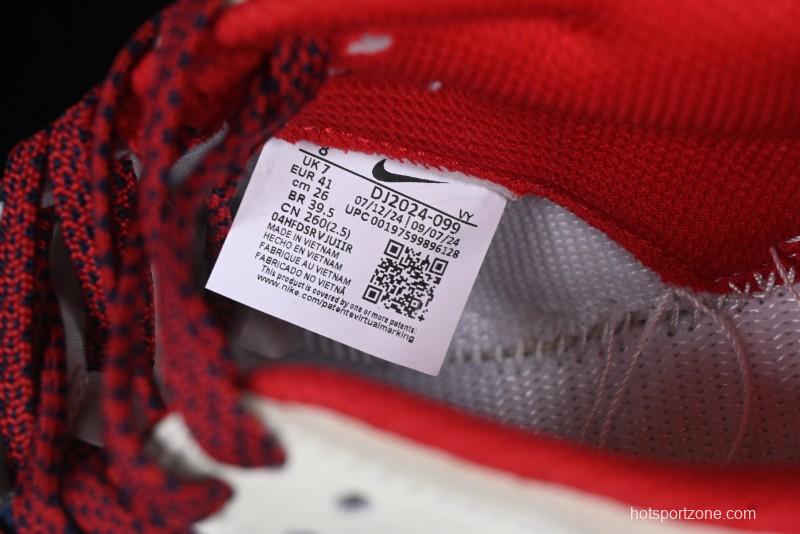 Nike SB Dunk Low Edison Chen Collaboration Blue Red Swoosh Anniversary Custom Low-Top Casual Skate Shoes - DJ2024-099