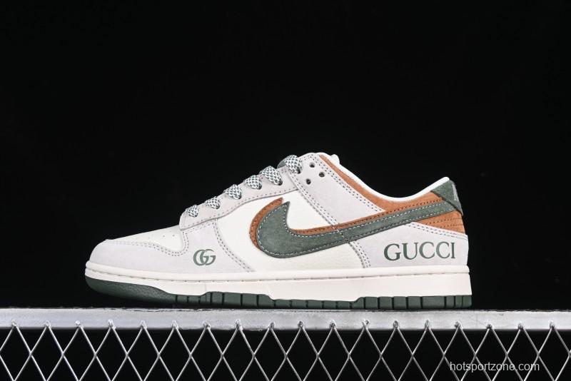 Nike SB Dunk Low Gucci Collaboration Anniversary High-End Custom Low-Top Casual Sneakers - DM6868-026