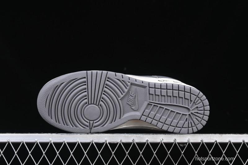 Nike SB Dunk Low Supreme Anniversary Customized Casual Skate Shoes with Double Mini Swoosh - XX3168-303