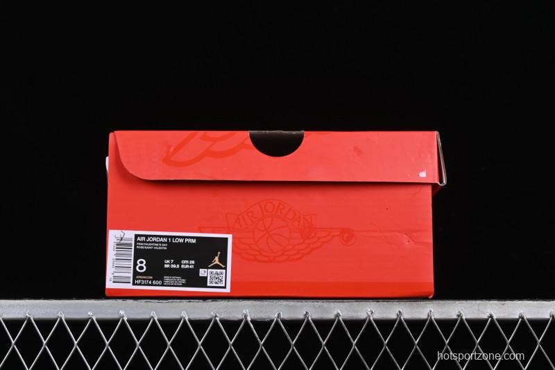 Nike Air Jordan 1 Low AJ1 Valentine's Day Jelly Pink Low-Top Lifestyle Basketball Shoes - HF3174-600