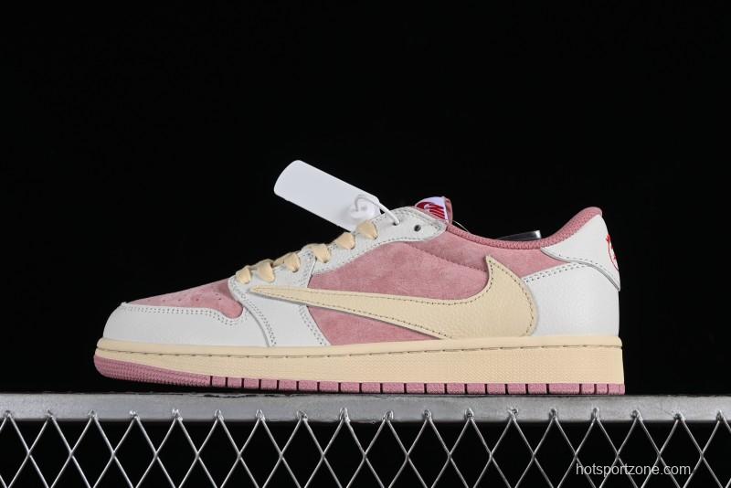 Nike Travis Scott x Air Jordan 1 Low OG AJ1 Reverse Swoosh Sneakers - DM7866-600