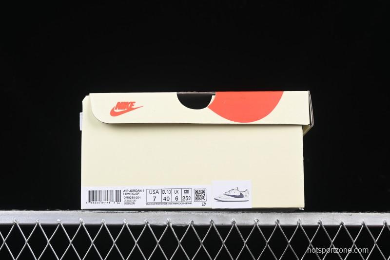 Nike Travis Scott x Fragment Design x Air Jordan 1 Low OG SP AJ1 Stussy Collaboration - DM9288-004