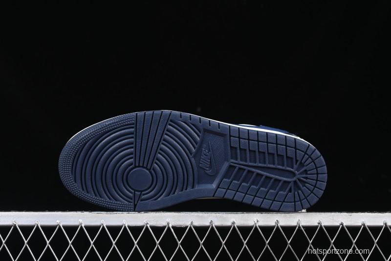 Nike Travis Scott x Fragment Design x Air Jordan 1 Low OG SP AJ1 MLB Collaboration White Blue Denim Low-top Casual Sneakers - DM7866-051