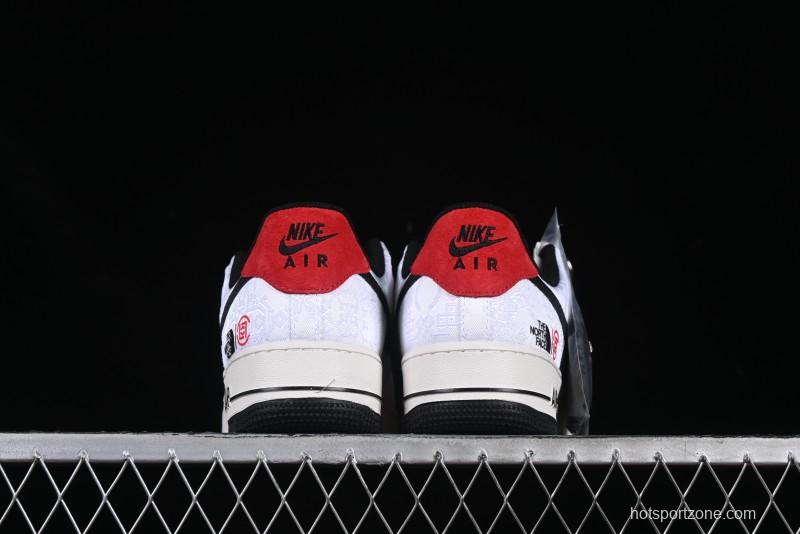 Nike Air Force 1 '07 Low North Face Edison Chen Collaboration White Silk Dual-Tone Casual Sneakers - DM6868-054