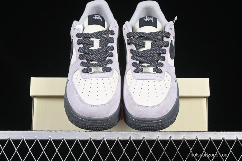Nike Air Force 1 '07 Low Stussy Collaboration Beige Grey Jade Sole Low-Top Casual Sneakers - XZ6188-196