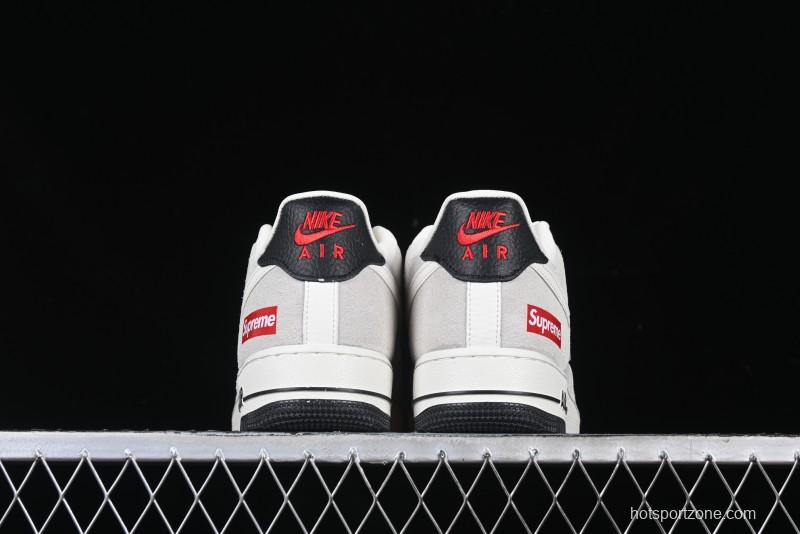 Nike Air Force 1 '07 Low Supreme Collaboration - Beige Grey Woven Label Casual Sneakers - CH6336-517