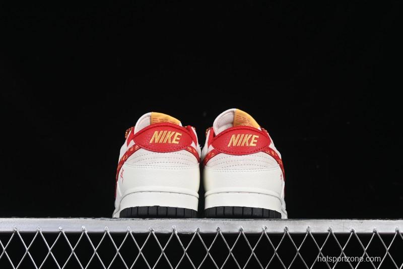 Nike SB Dunk Low Year of the Snake Series Monogram Red Swoosh Anniversary Custom Low-Top Casual Skate Shoes - DJ2024-081