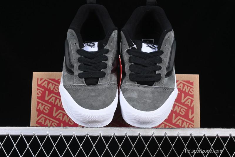 Vans Knu Skool Low-Top Retro Casual Vulcanized Sneakers in Grey Black - VN0009QCBDS