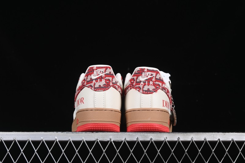 Nike Air Force 1 '07 Low Dior Collaboration Beige Floral Low-Top Casual Sneakers - KK1988-049