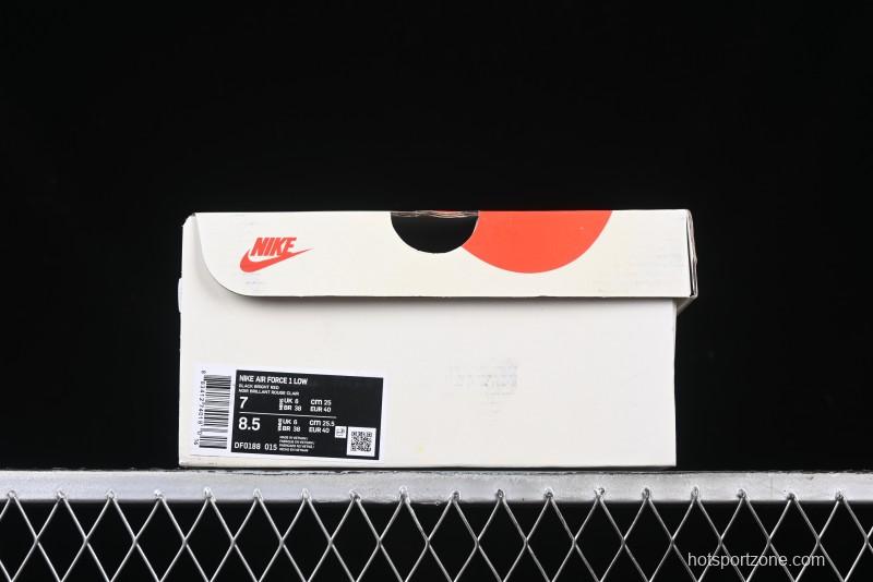 Nike Air Force 1 '07 Low Casual Sneakers in Heartbeat Orange with Full-Length Air Cushion - DF0188-015