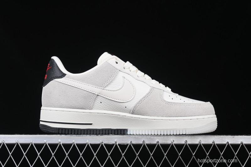 Nike Air Force 1 '07 Low Supreme Collaboration - Beige Grey Woven Label Casual Sneakers - CH6336-517