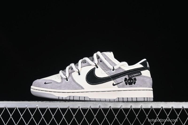 Nike SB Dunk Low Kaws Collaboration Strap Pig Eight Black Hook Anniversary High-End Custom Low-Top Casual Skate Shoes - YX5066-245