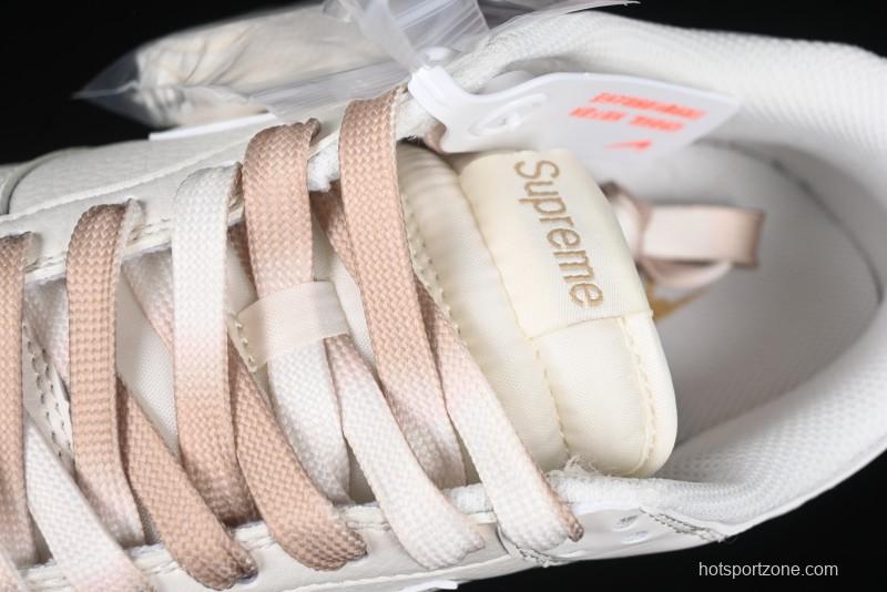 Nike SB Dunk Low Supreme Collaboration Two-Tone Khaki Anniversary High-End Custom Low-Top Casual Skate Shoes - BB8675-111