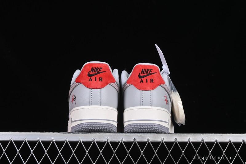 Nike Air Force 1 '07 Low Stussy Lunar New Year Snake Limited Edition Grey Snake Low-Top Casual Sneakers - DM6688-027