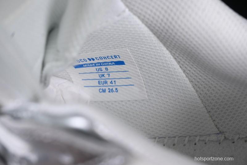 Choco Concert Leather Asymmetrical Fashion Sneakers Silver White - AJE5