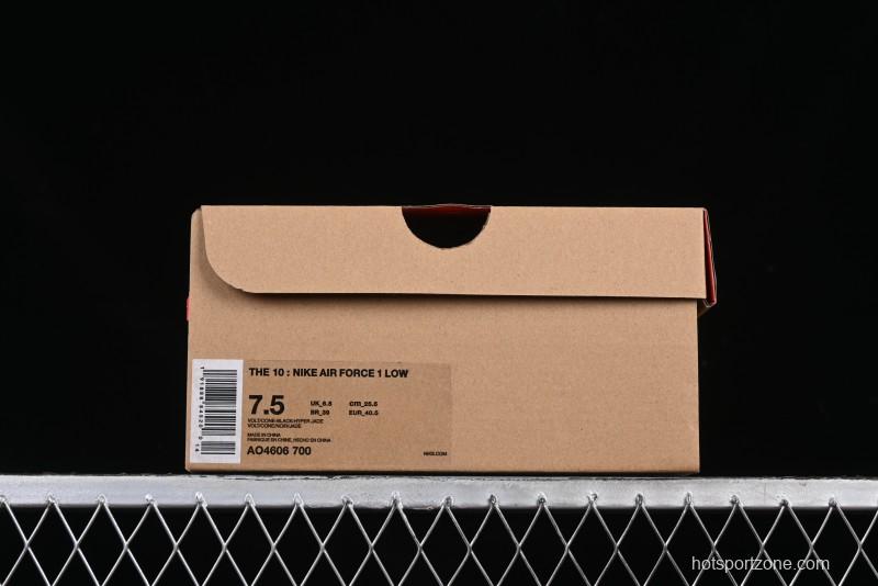 Nike Off White x Air Force 1 Low OW Collaboration Transparent Yellow Sneakers - AO4606-700