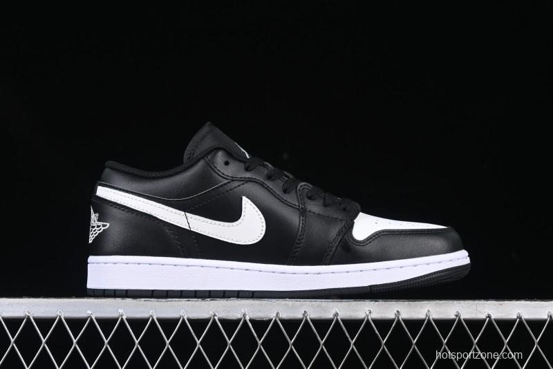 Nike Air Jordan 1 Low Retro Basketball Shoes in Black and White - 553558-043