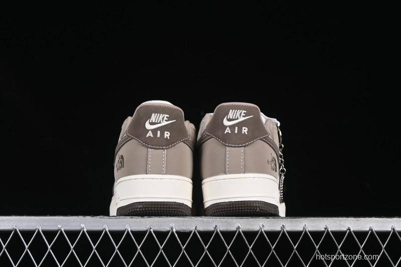Nike Air Force 1 '07 Low The North Face Collaboration Light Brown Ghost Face Casual Sneakers - KK1988-065