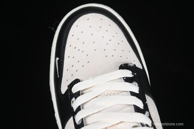 Nike SB Dunk Low Lightning Collaboration Daisy Black Check Anniversary Customized Low-Top Casual Sneakers - DJ2024-069