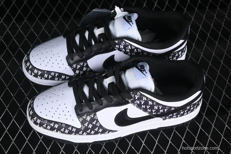 Nike SB Dunk Low MLB Collaboration Manchu Black Swoosh Anniversary Custom Low-Top Casual Sneakers - LW1818-111