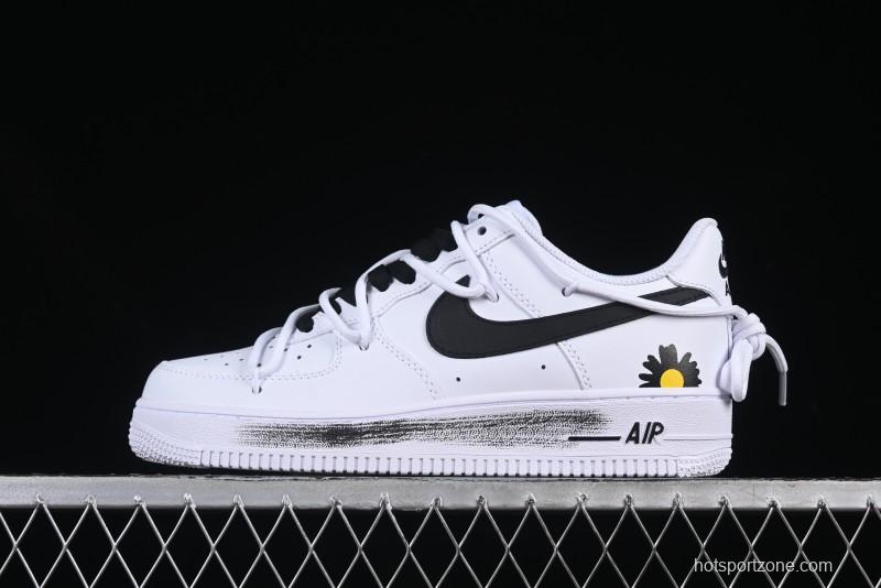 Nike Air Force 1'07 Low Custom 2D Daisy Graffiti Hand-Painted Casual Sneakers - CK0316-060