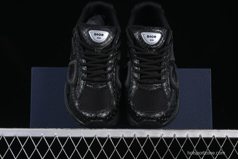 Dior B30 Sneakers with Reflective CD30 Logo and Lightweight Rubber Sole - CD30