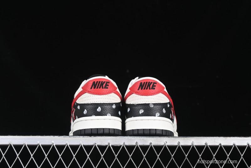 Nike SB Dunk Low Edison Chen Collaboration Graffiti Red Swoosh Anniversary Custom Low-Top Casual Skate Shoes - DJ2024-101