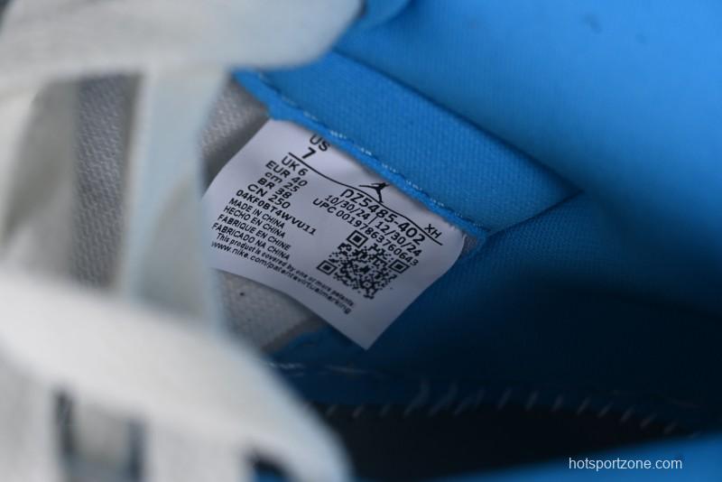 Nike Air Jordan 1 High OG "UNC Reimagined" Retro Basketball Shoes with Cracked Leather and Vintage Midsole - DZ5485-402