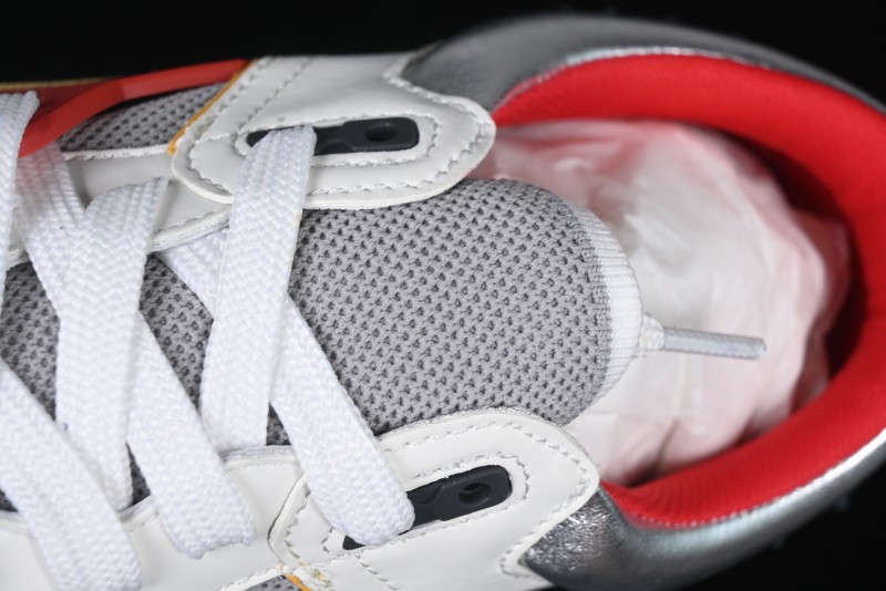 Christian Louboutin Funnyto Flat Comfortable Fashion Low-Top Sneakers in White Yellow Red - X.D4