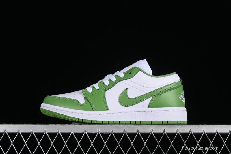 Nike Air Jordan 1 Low AJ1 White Green Low Top Lifestyle Basketball Shoes - HF4823-100