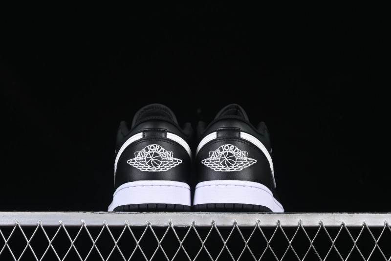 Nike Air Jordan 1 Low Retro Basketball Shoes in Black and White - 553558-043