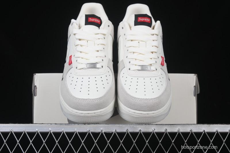 Nike Air Force 1 '07 Low Supreme Collaboration - Beige Grey Woven Label Casual Sneakers - CH6336-517