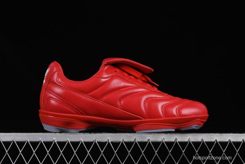 Louis Vuitton Footprint Soccer Low-Top Lifestyle Sneakers Round Toe Lace-Up Casual Shoes Red - AJF6